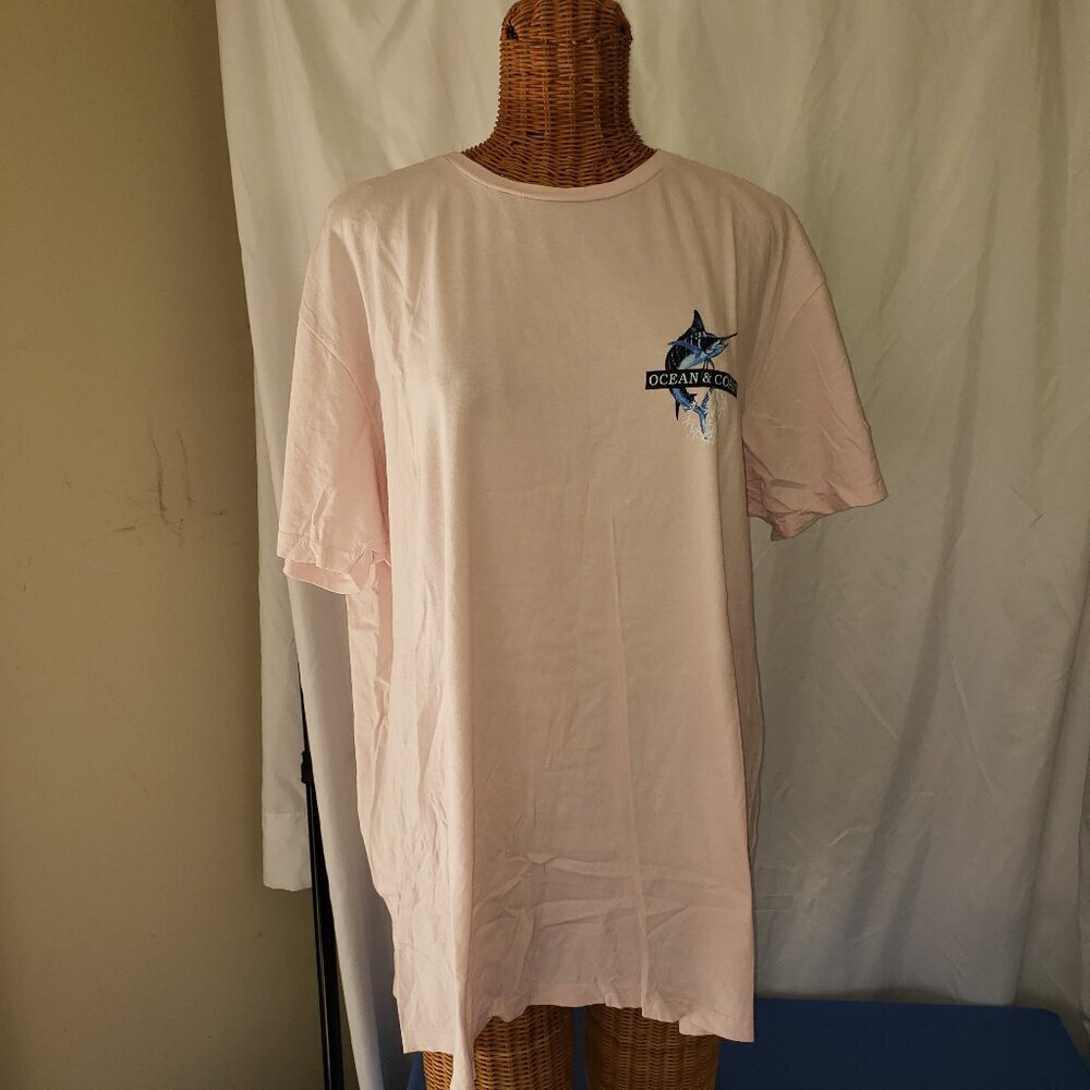 Ocean & Coast Women's Pink Marlin T-Shirt, Size XL